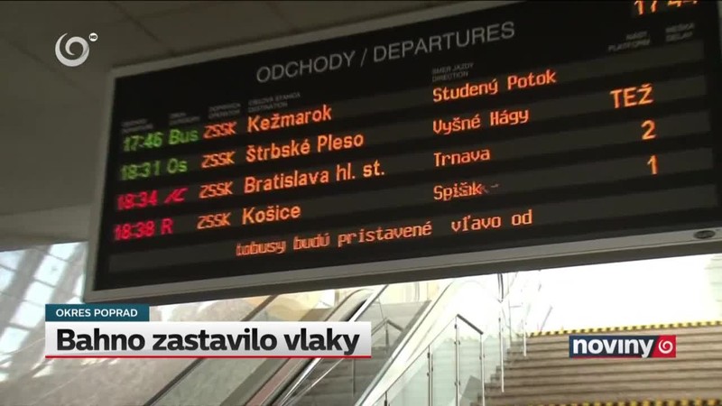 Bahno zastavilo vlaky