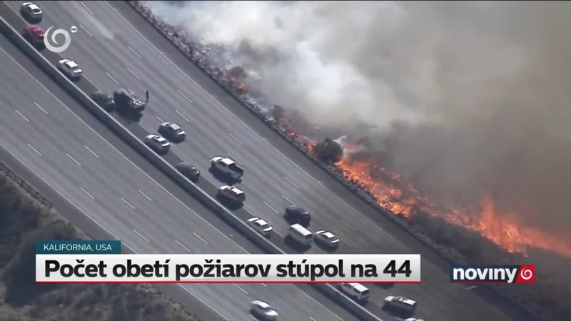 Počet obetí požiarov stúpol na 44