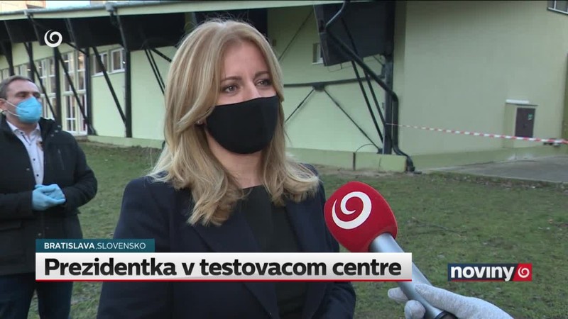 Prezidentka v testovacom centre