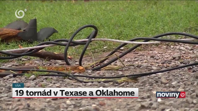 19 tornád v Texase a Oklahome