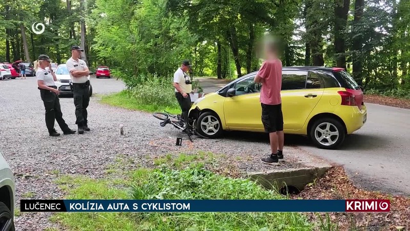 KOLÍZIA AUTA S CYKLISTOM