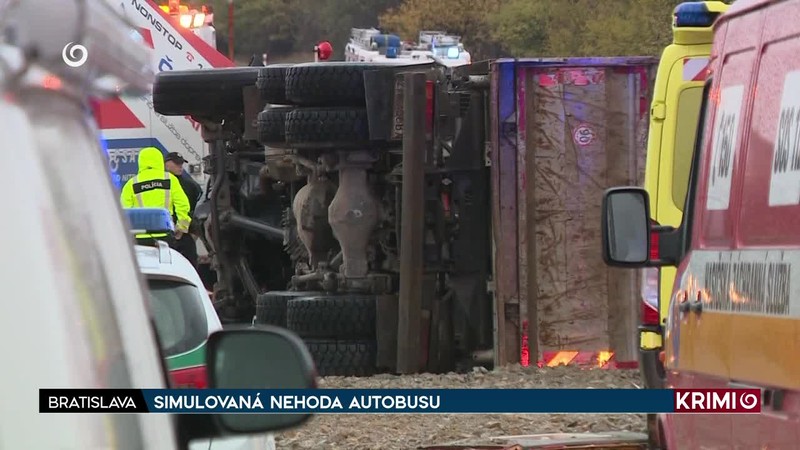 SIMULOVANÁ NEHODA AUTOBUSU