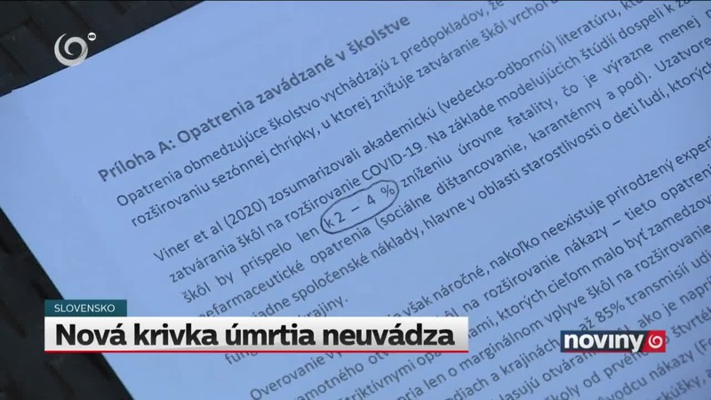 Nová krivka úmrtia neuvádza