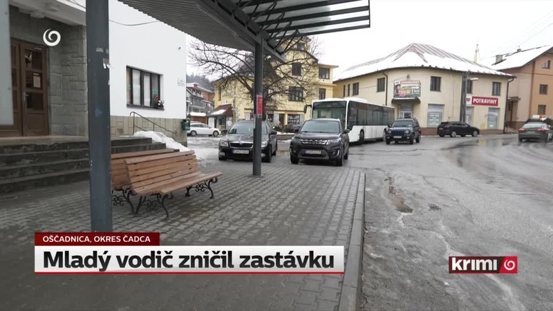 Mladý vodič zničil zastávku