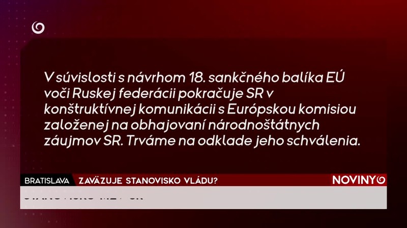 ZAVÄZUJE STANOVISKO VLÁDU?