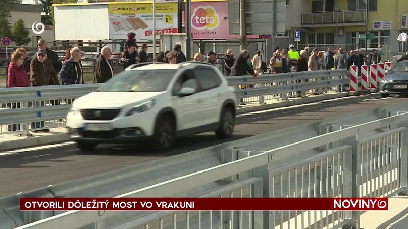 OTVORILI DÔLEŽITÝ MOST VO VRAKUNI