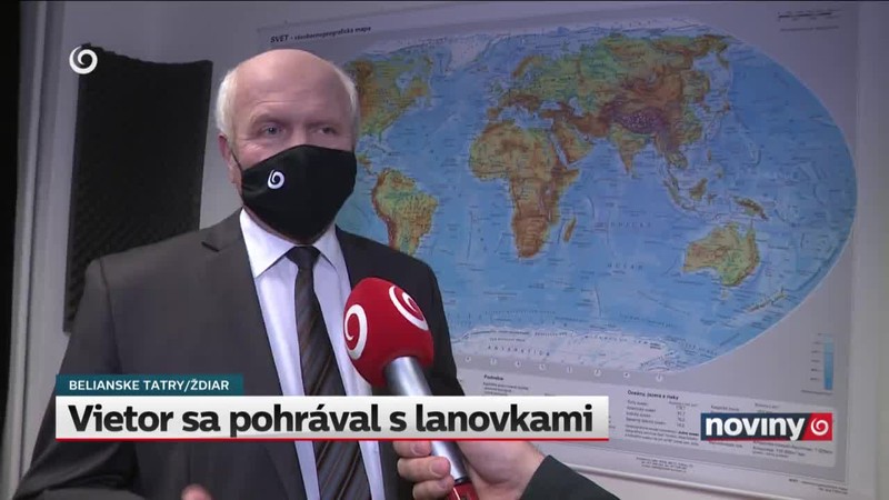 Vietor sa pohrával s lanovkami