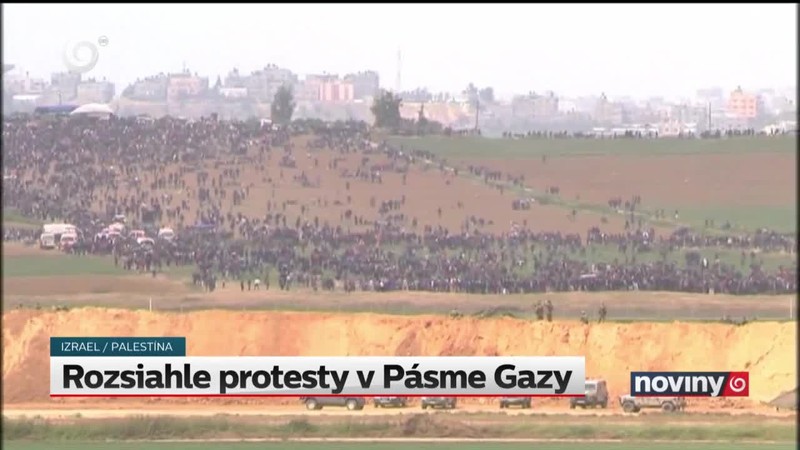 Rozsiahle protesty v Pásme Gazy