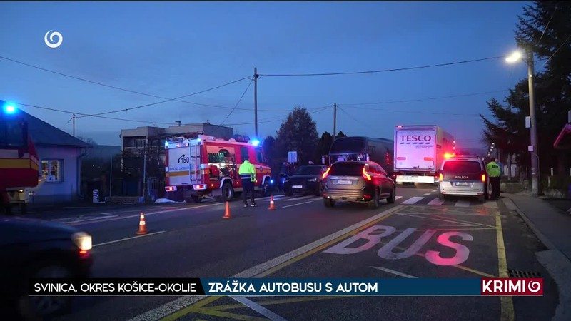 ZRÁŽKA AUTOBUSU S AUTOM