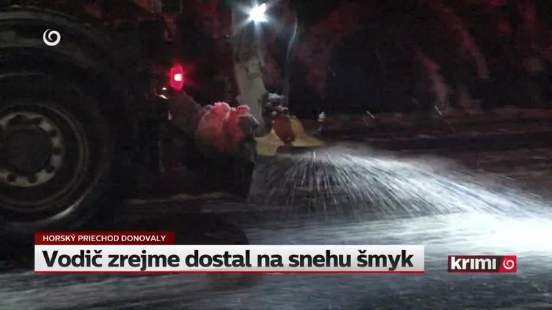 Vodič zrejme dostal na snehu šmyk