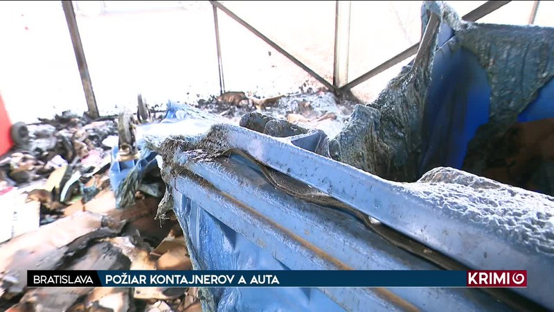 POŽIAR KONTAJNEROV A AUTA