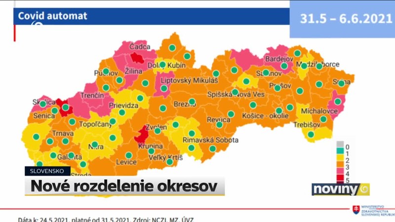 Nové rozdelenie okresov