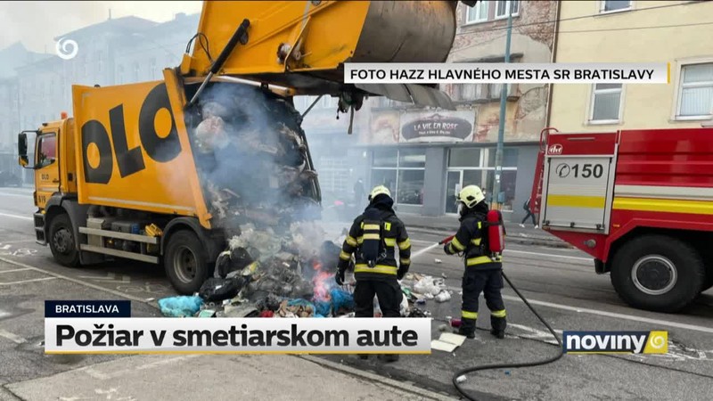 Požiar v smetiarskom aute