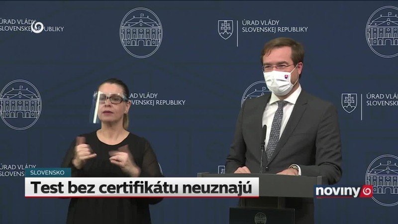 Test bez certifikátu neuznajú