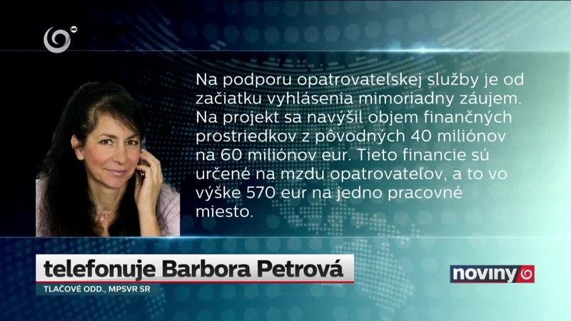 Prieskum zameraný na opatrovateľky