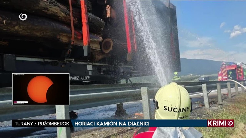 HORIACI KAMIÓN NA DIAĽNICI