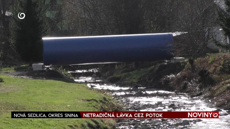 NETRADIČNÁ LÁVKA CEZ POTOK