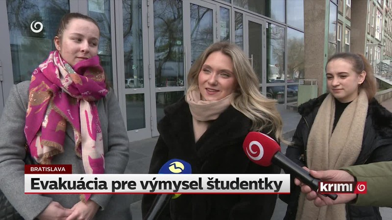Evakuácia pre výmysel študentky