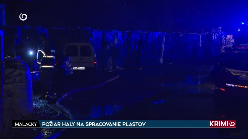 POŽIAR HALY NA SPRACOVANIE PLASTOV
