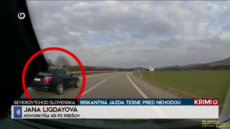 RISKANTNÁ JAZDA TESNE PRED NEHODOU