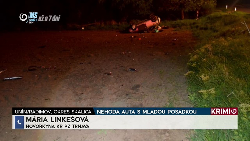 NEHODA AUTA S MLADOU POSÁDKOU