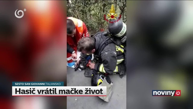 Hasič vrátil mačke život