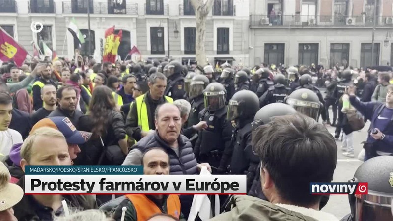 Protesty farmárov v Európe