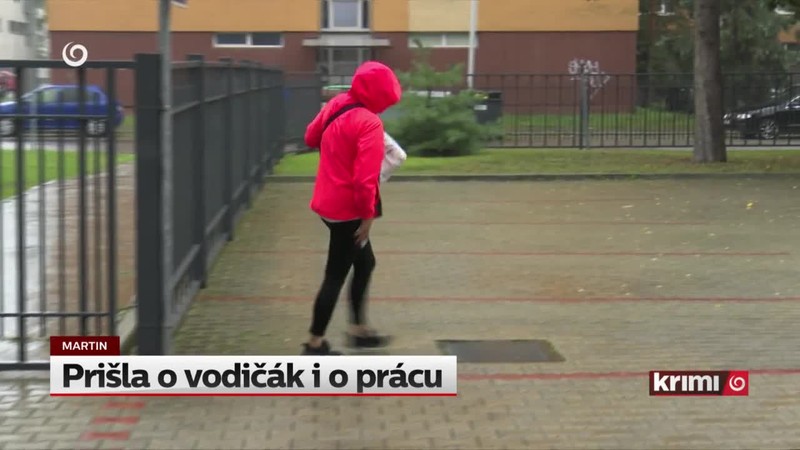 Prišla o vodičák i o prácu