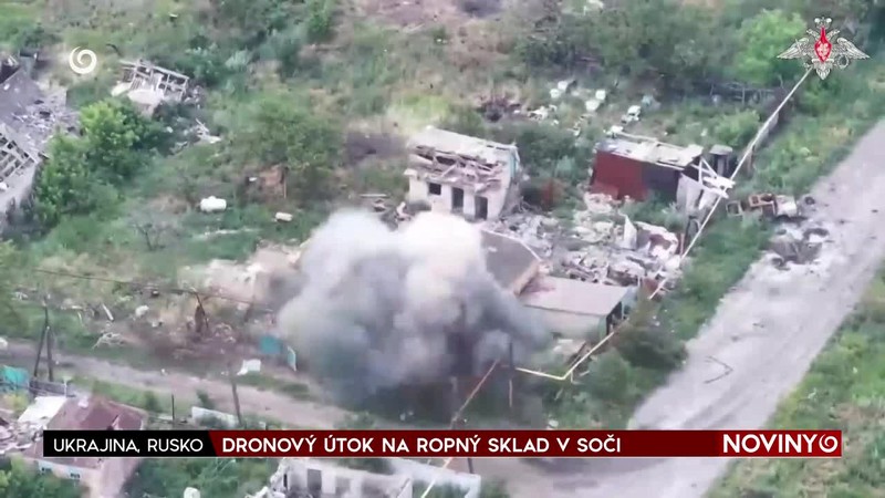 DRONOVÝ ÚTOK NA ROPNÝ SKLAD V SOČI