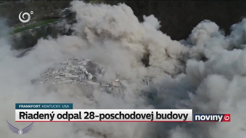 Riadený odpal 28-poschodovej budovy