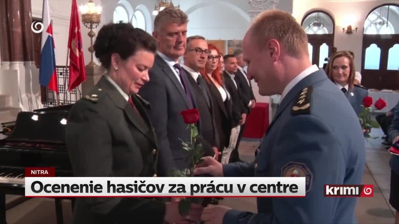 Ocenenie hasičov za prácu v centre