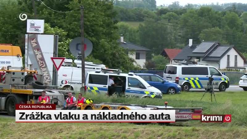 Zrážka vlaku a nákladného auta