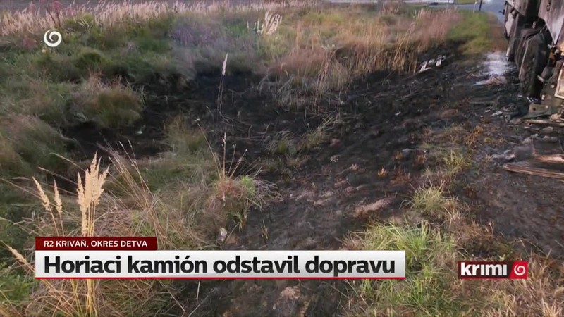 Horiaci kamión odstavil dopravu