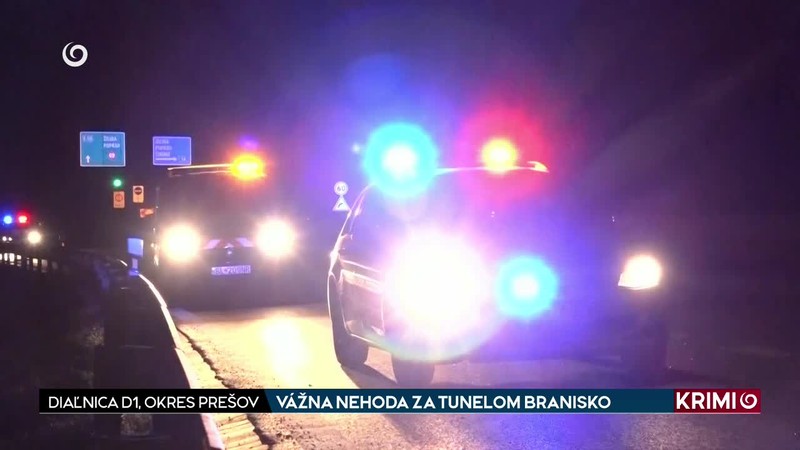 VÁŽNA NEHODA ZA TUNELOM BRANISKO