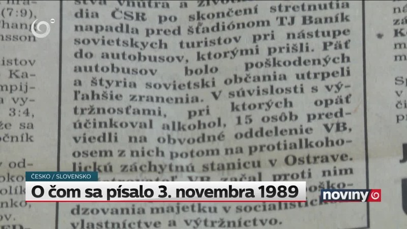 O čom sa písalo 3. novembra 1989