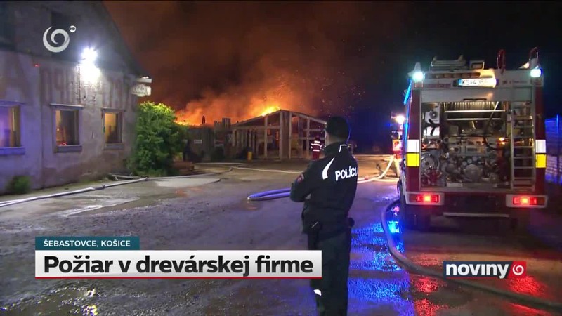 Požiar v drevárskej firme