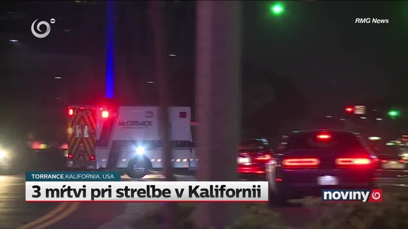 3 mŕtvi pri streľbe v Kalifornii