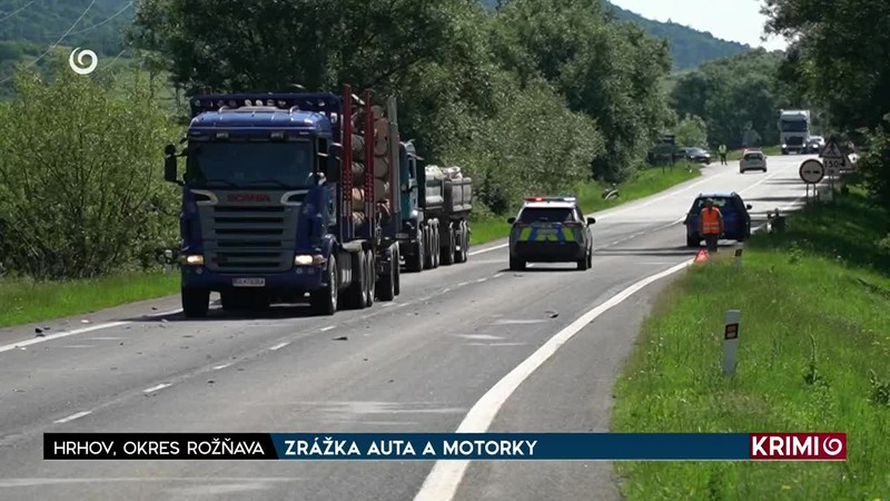 ZRÁŽKA AUTA A MOTORKY,