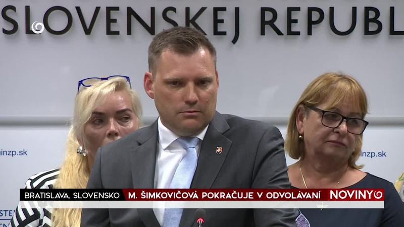 M. ŠIMKOVIČOVÁ POKRAČUJE V ODVOLÁVANÍ