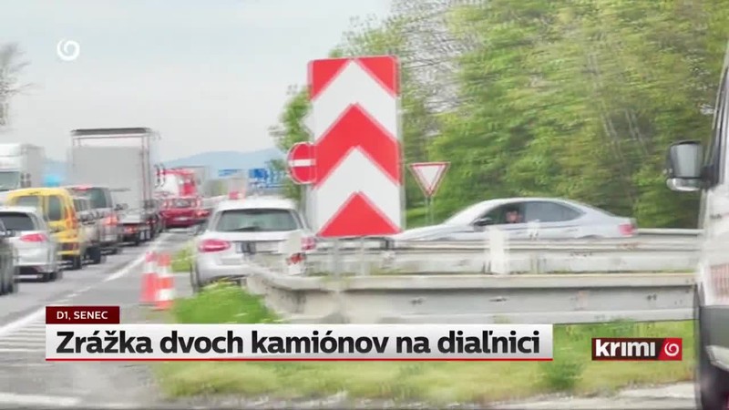 Zrážka dvoch kamiónov na diaľnici