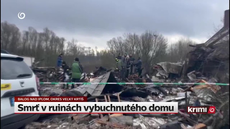 Smrť v ruinách vybuchnutého domu