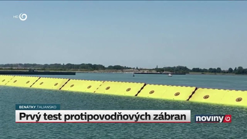 Prvý test protipovodňových zábran