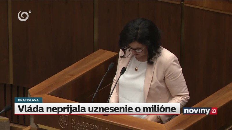 Vláda neprijala uznesenie o milióne