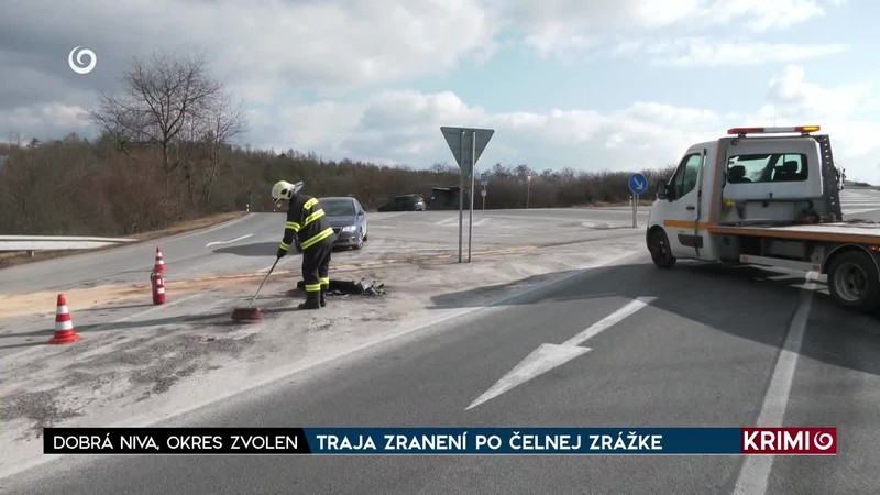 TRAJA ZRANENÍ PO ČELNEJ ZRÁŽKE