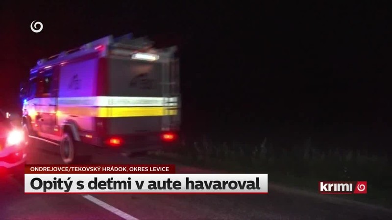 Opitý s deťmi v aute havaroval