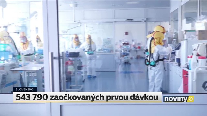 543 790 zaočkovaných prvou dávkou