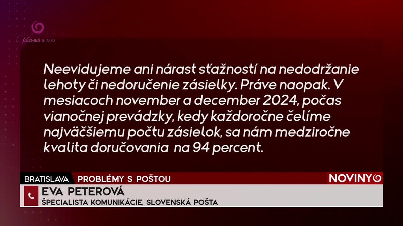 PROBLÉMY S POŠTOU