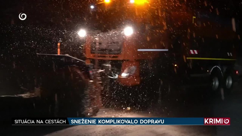 SNEŽENIE KOMPLIKOVALO DOPRAVU