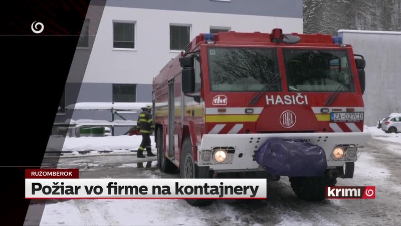 Požiar vo firme na kontajnery
