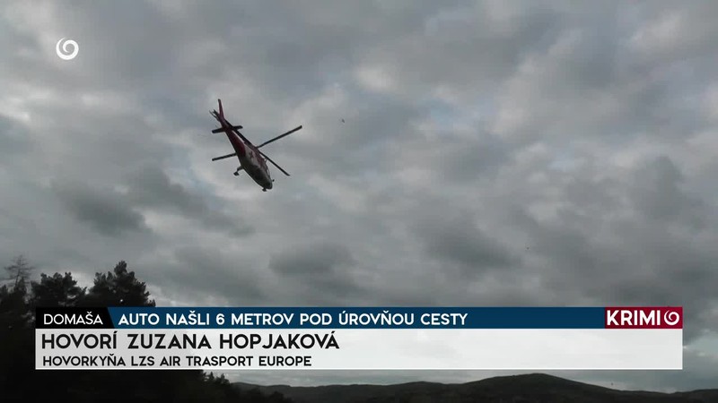 AUTO NAŠLI 6 METROV POD ÚROVŇOU CESTY